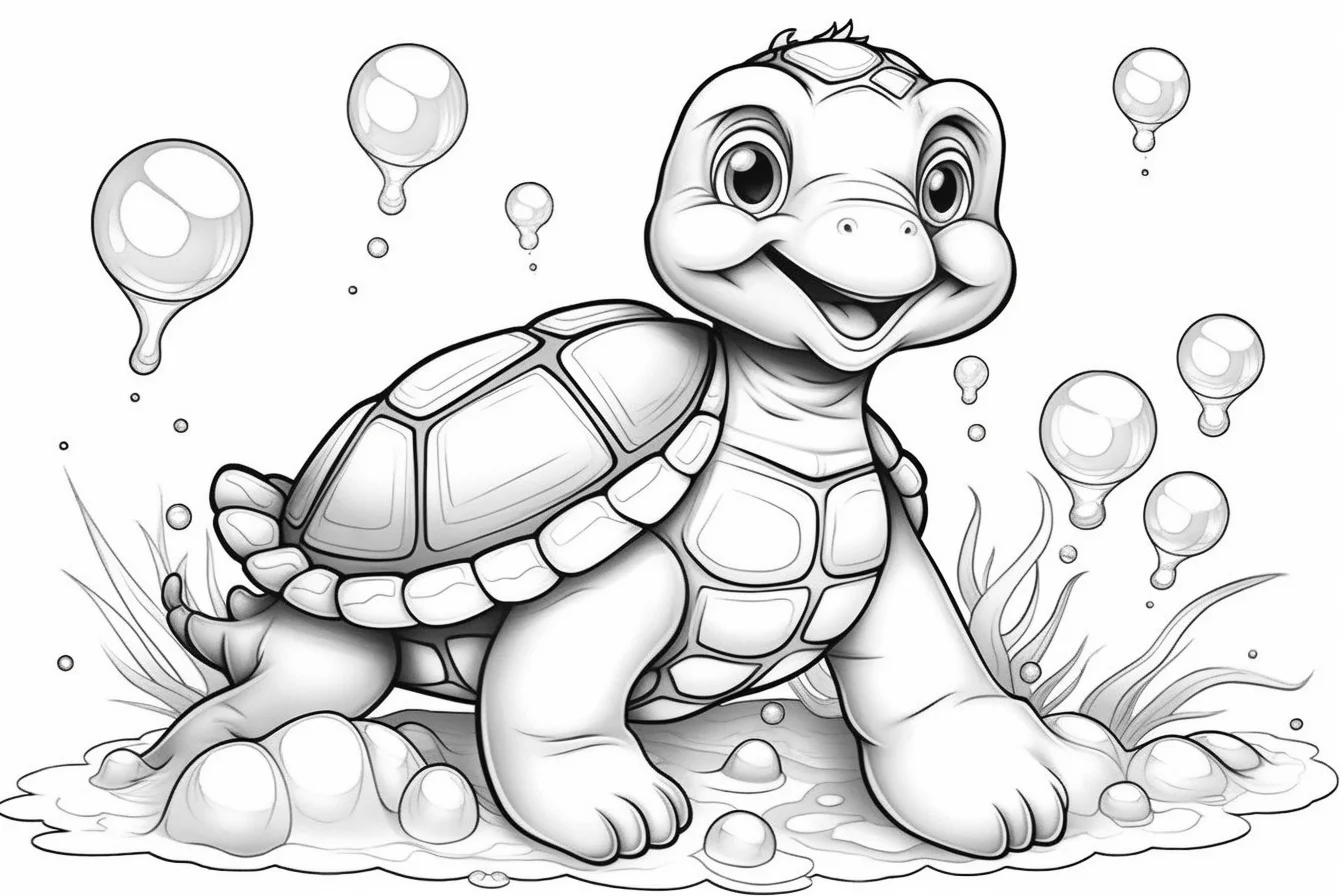 printable coloring sheet cute turtle coloring pages