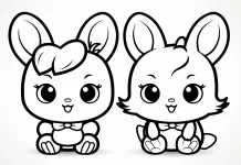 printable cute baby bunny coloring pages