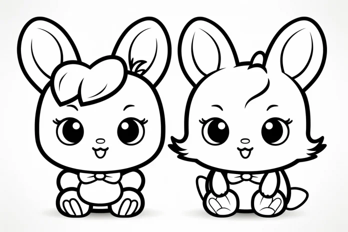 printable cute baby bunny coloring pages