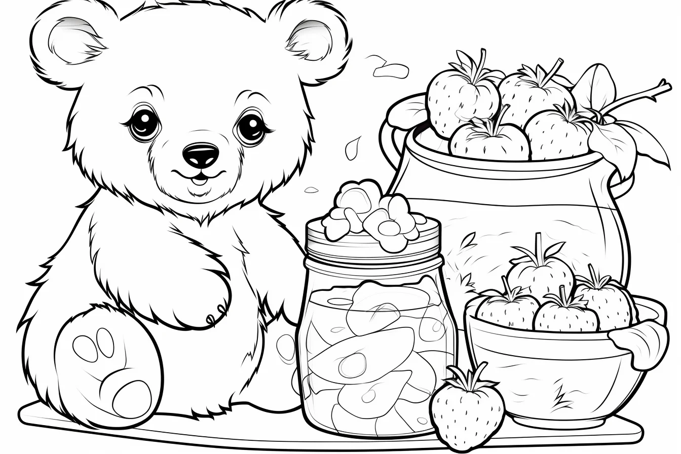 printable cute bear coloring pages