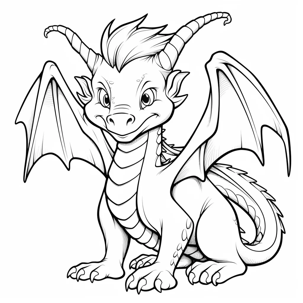 printable easy dragon coloring pages printable