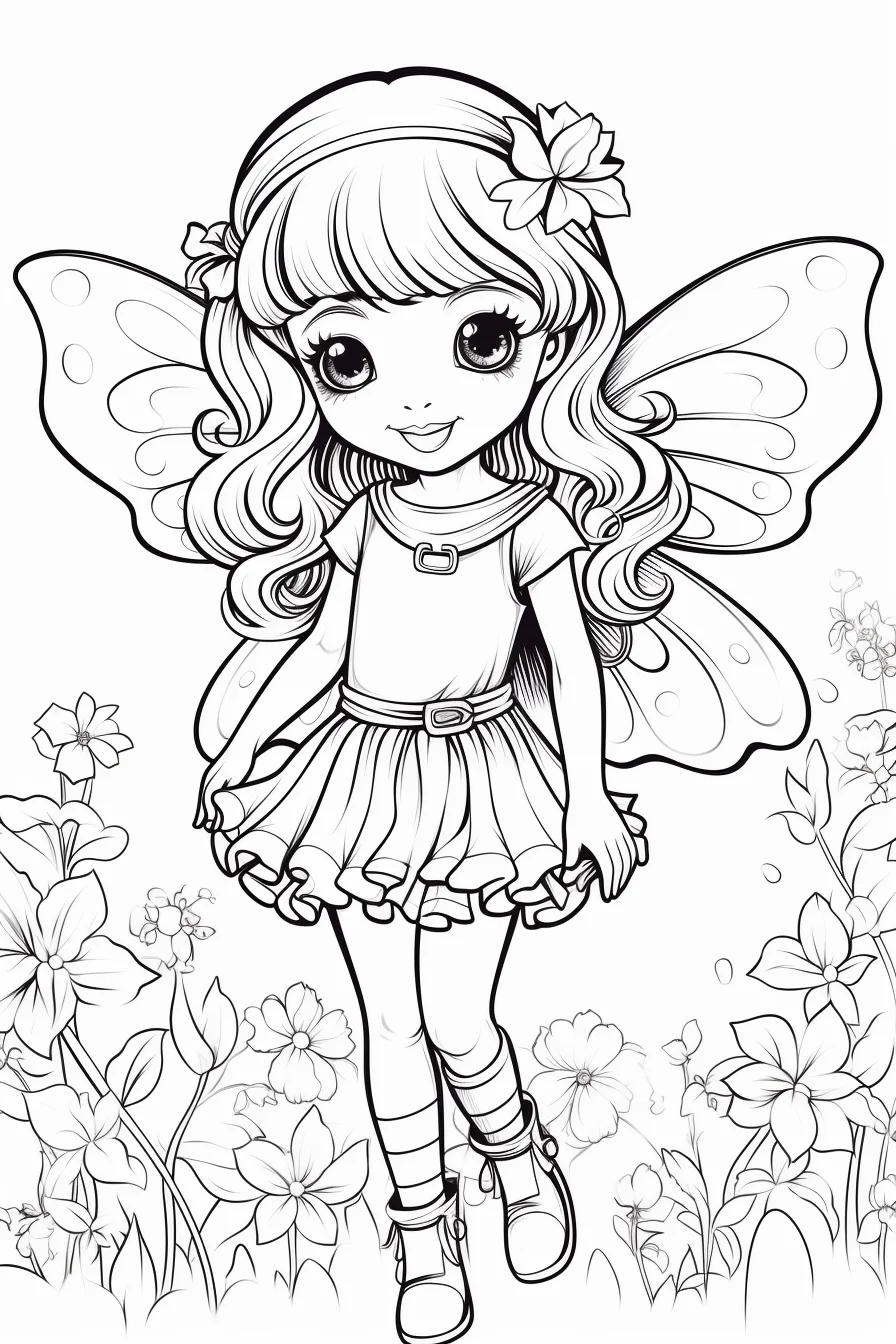 printable fairy coloring pages for adults easy