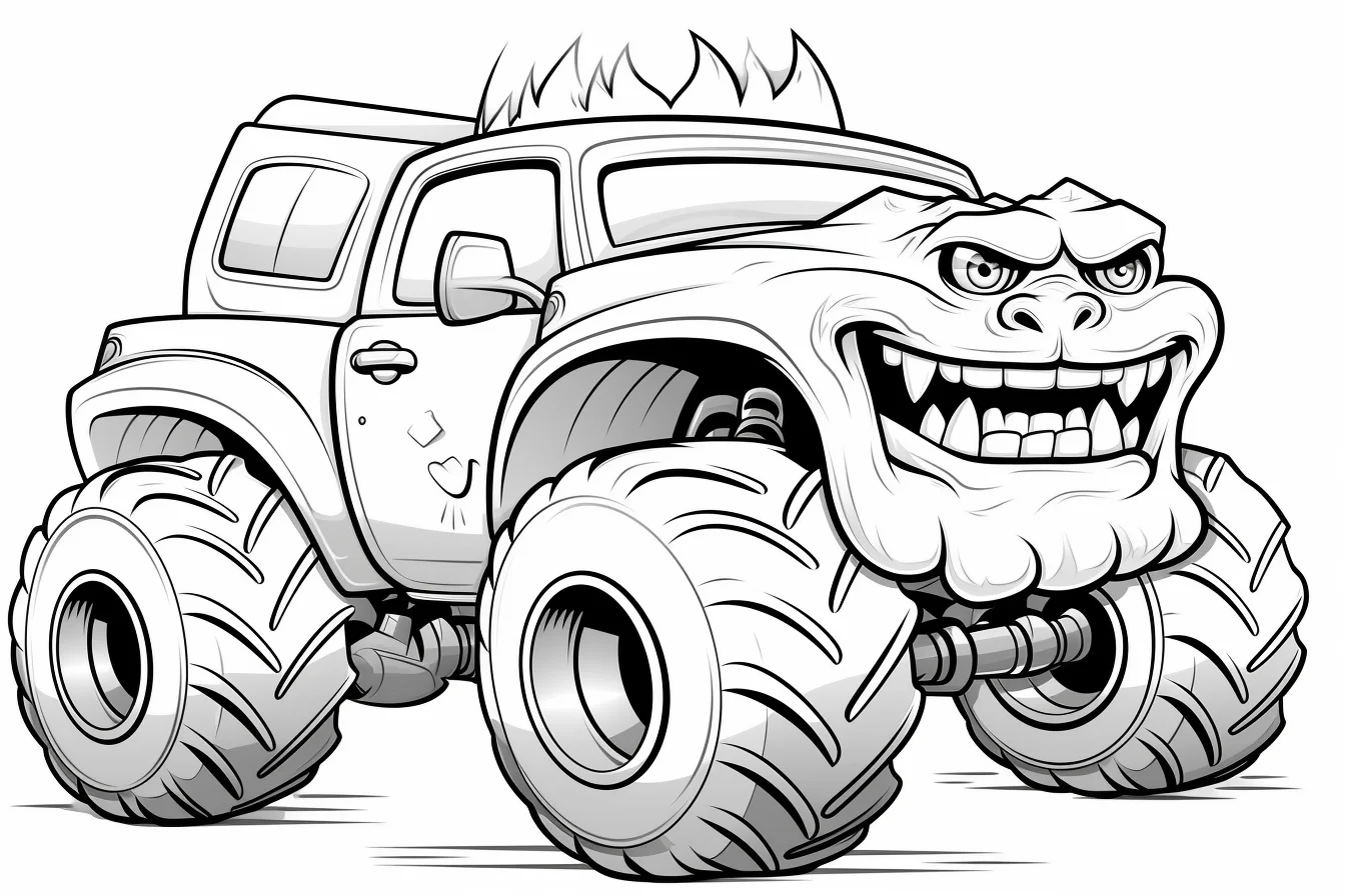 printable monster truck coloring pages