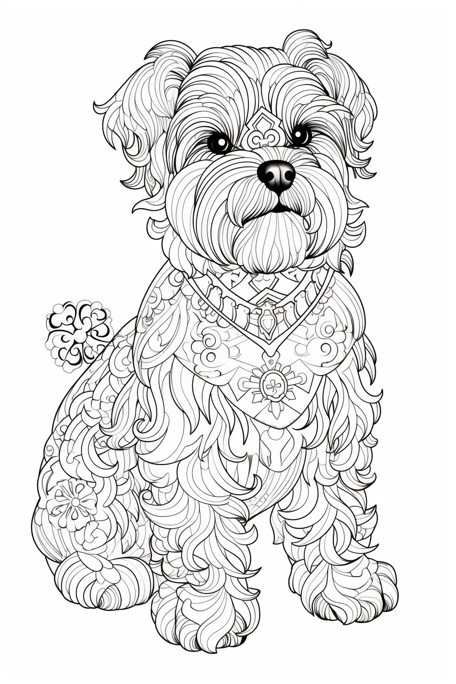 printable puppy coloring pages for adults