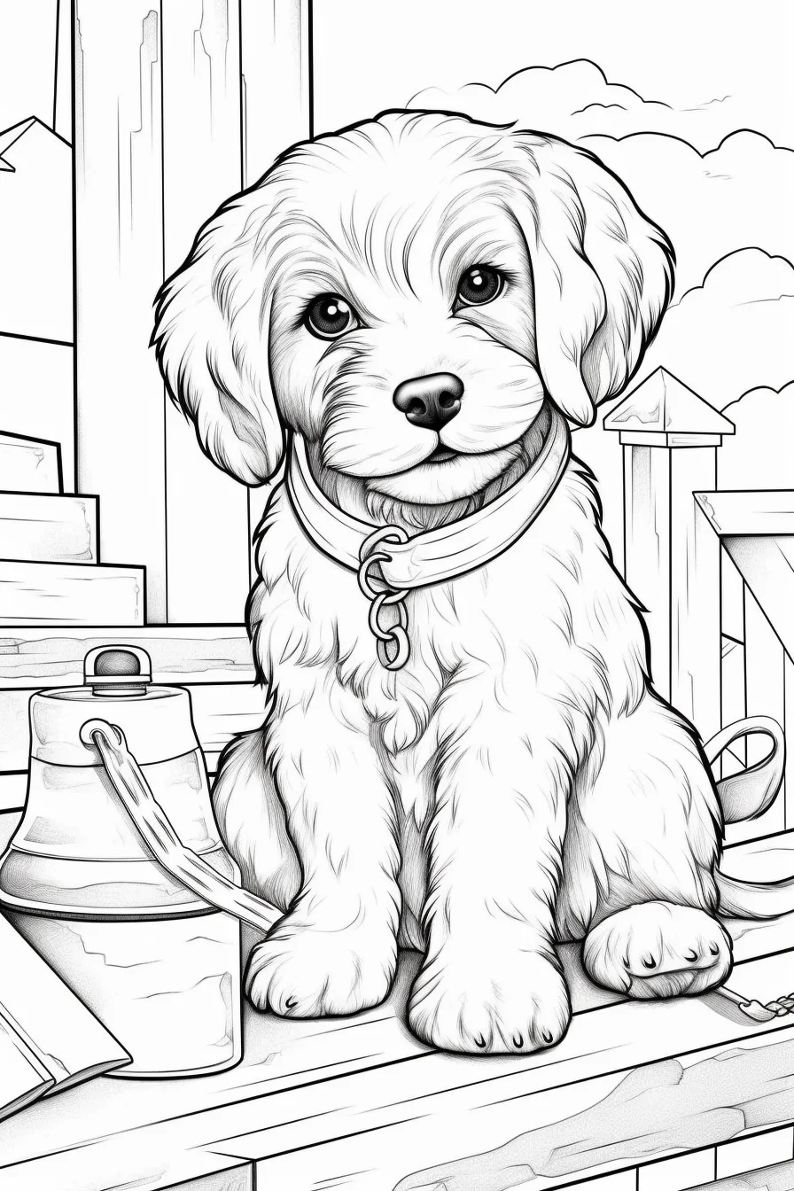 printable puppy cute puppy coloring pages for girls