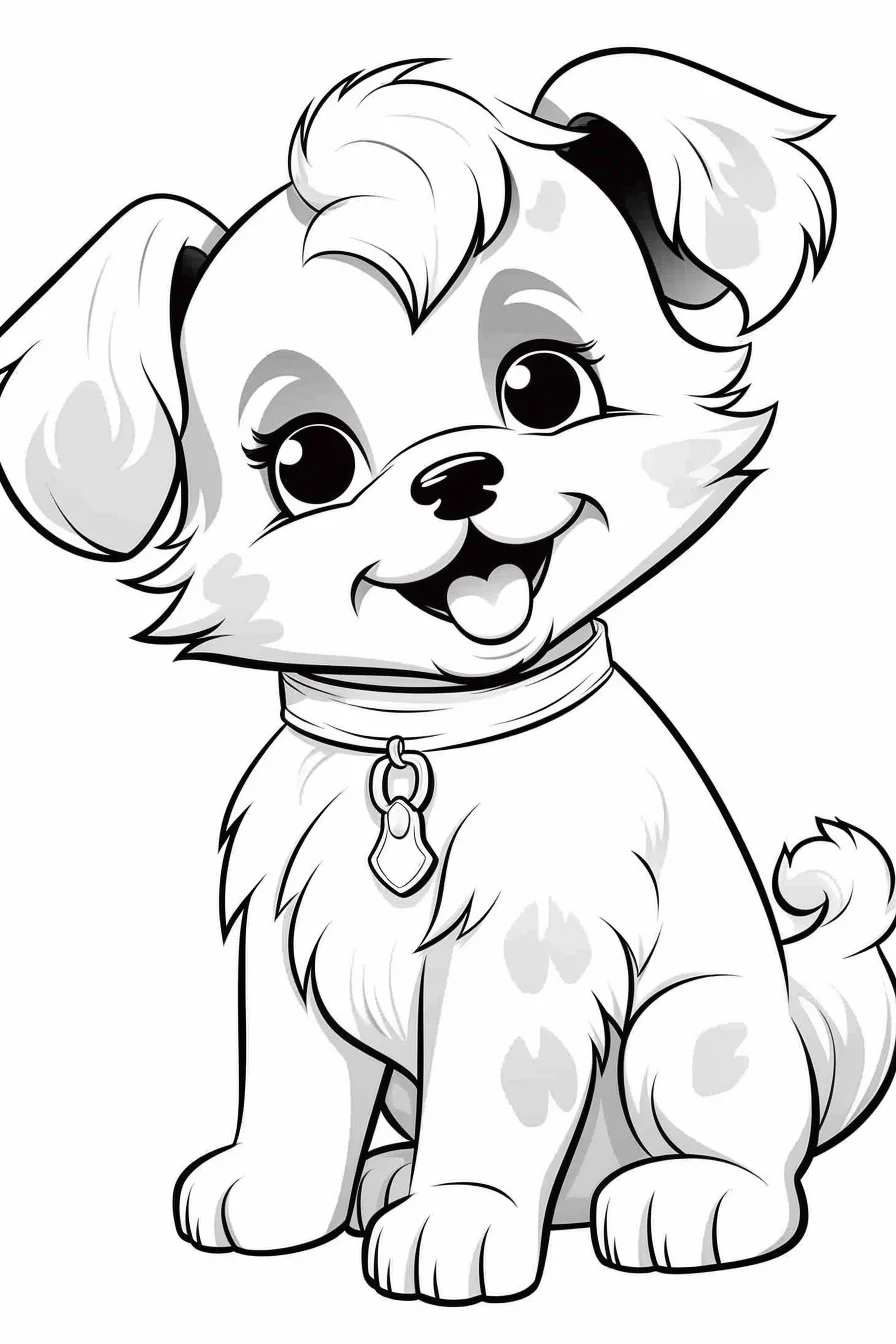 printable puppy easy cute puppy coloring pages