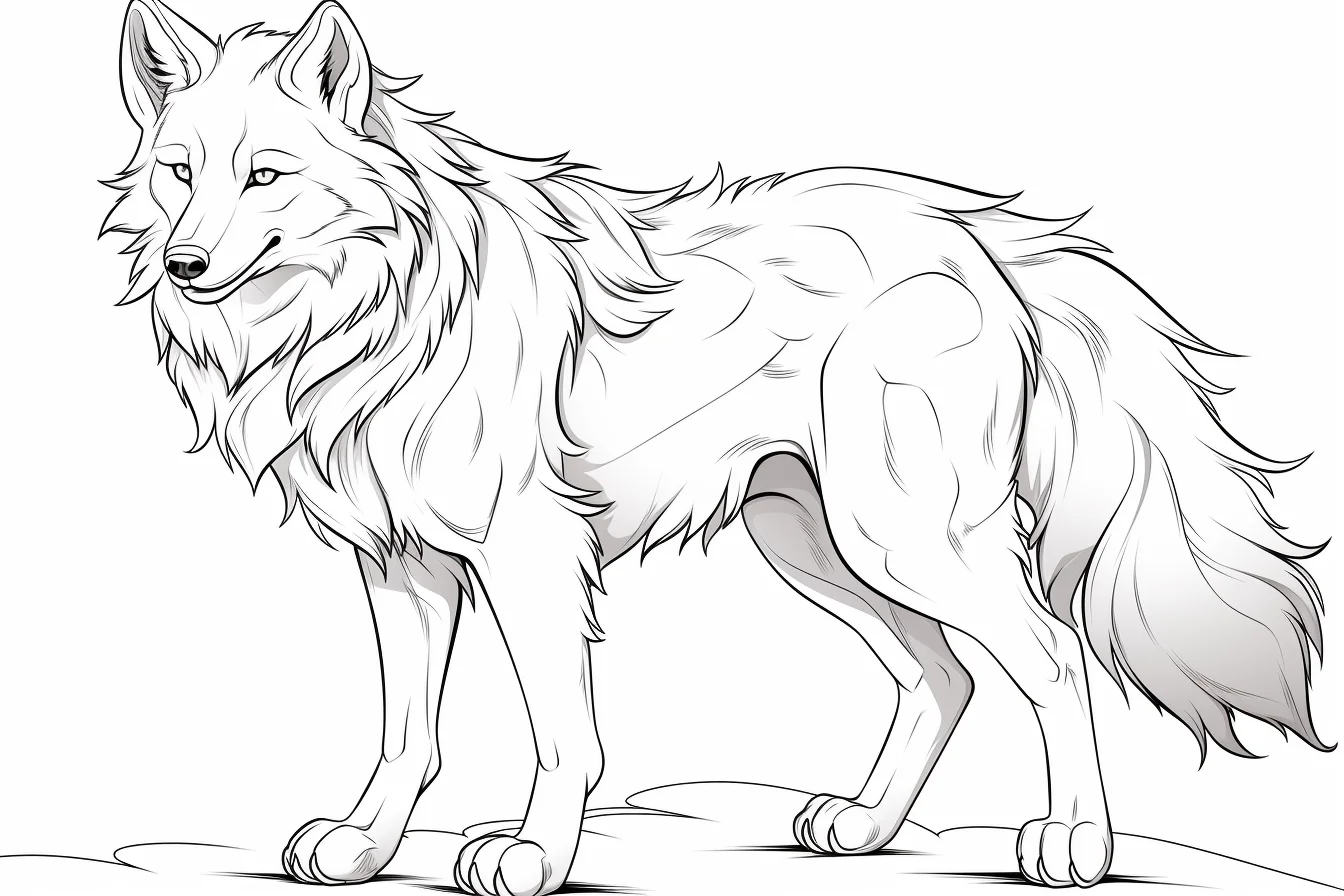 printable realistic wolf coloring pages