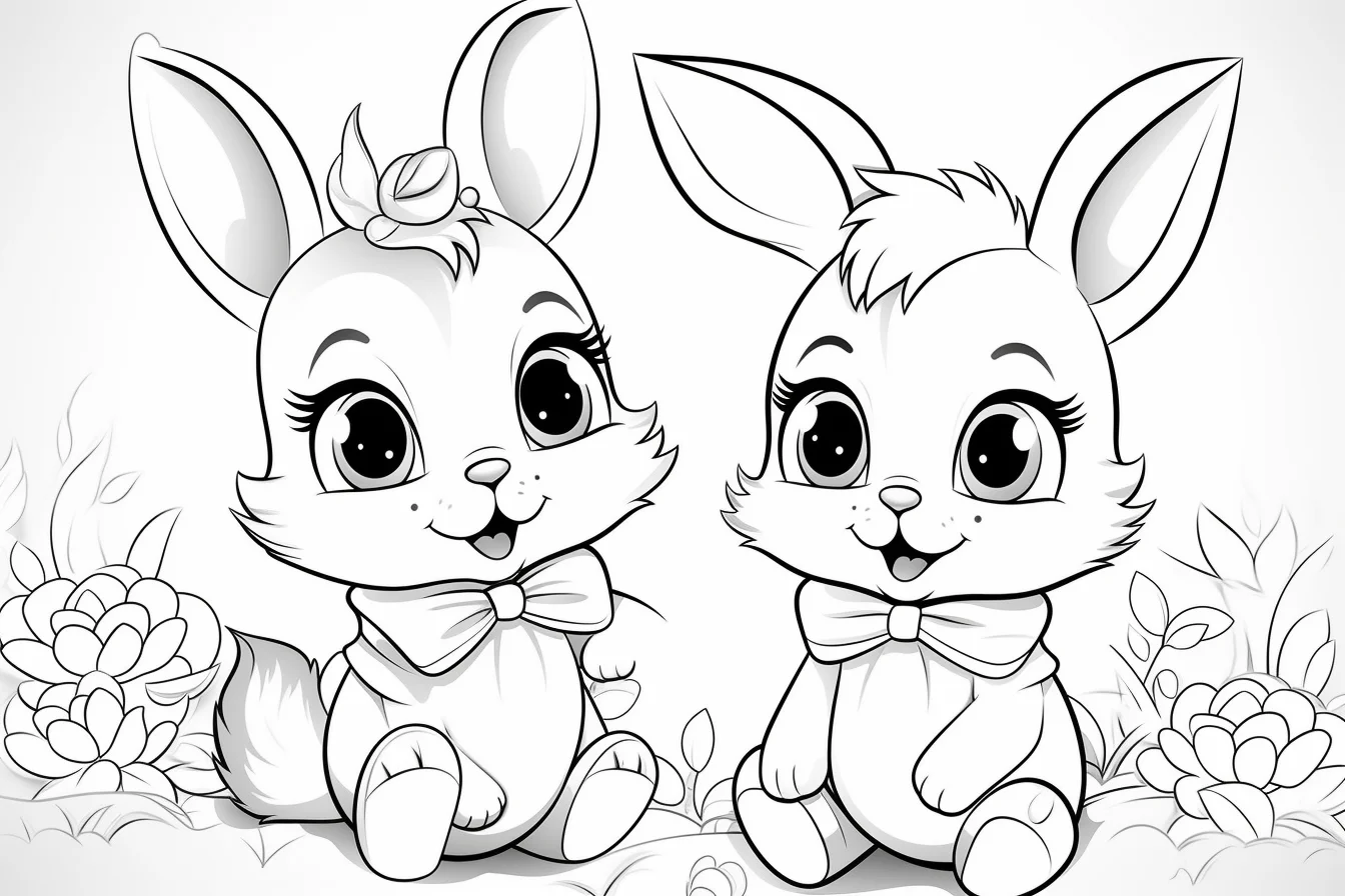 printable simple bunny coloring pages