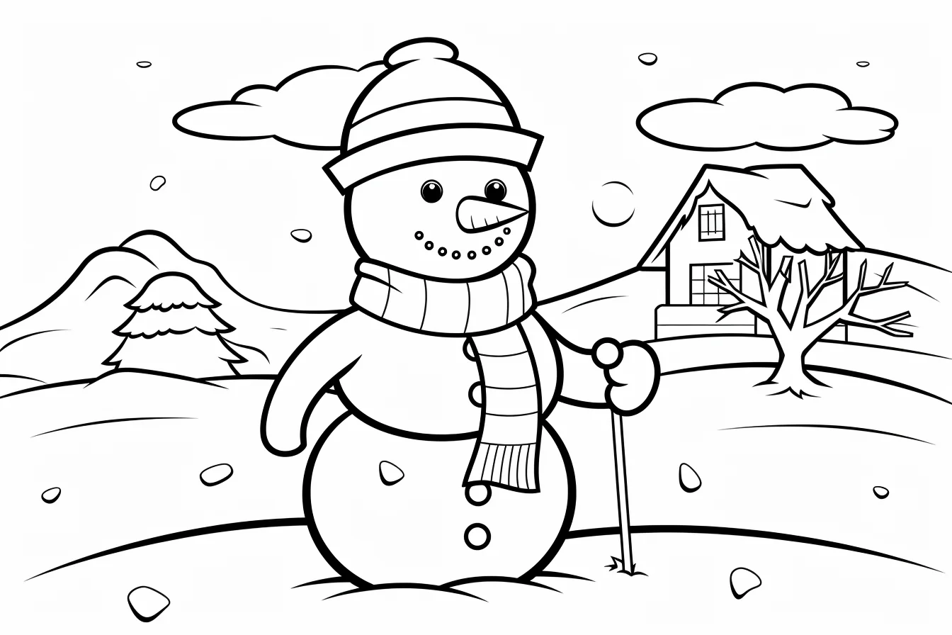 printable snowman coloring page