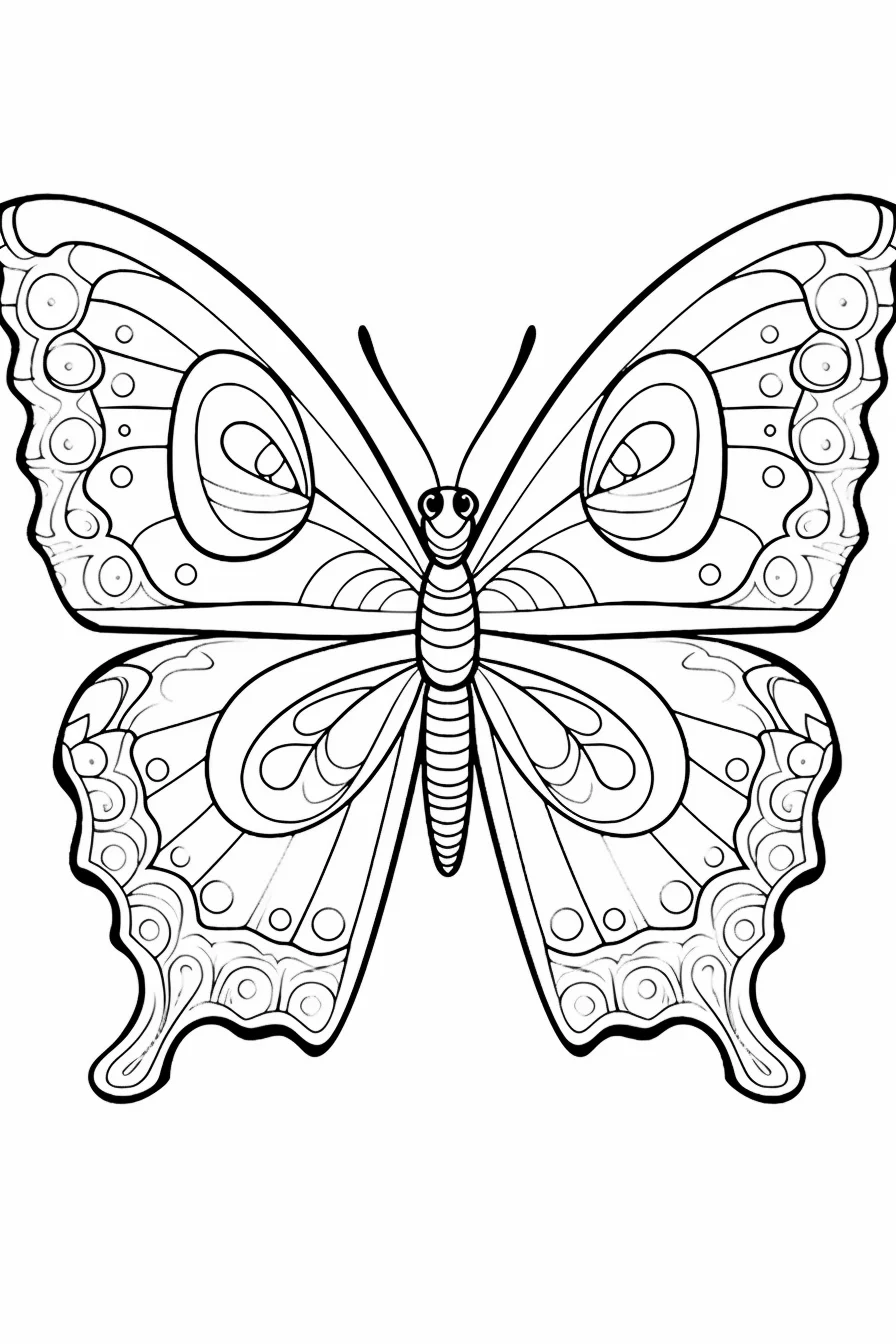 printable summer butterfly coloring pages