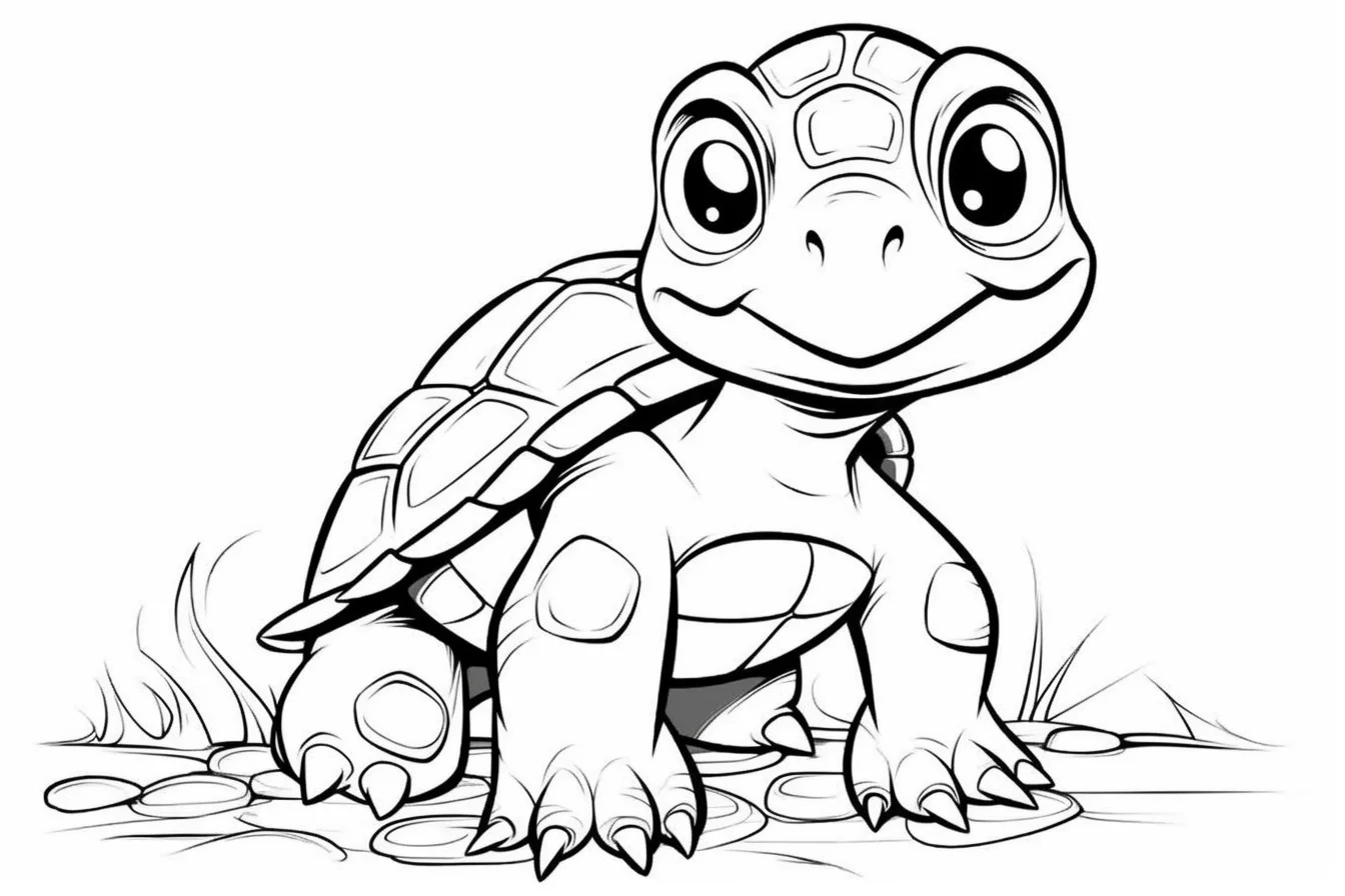 printable turtle coloring pages for kids