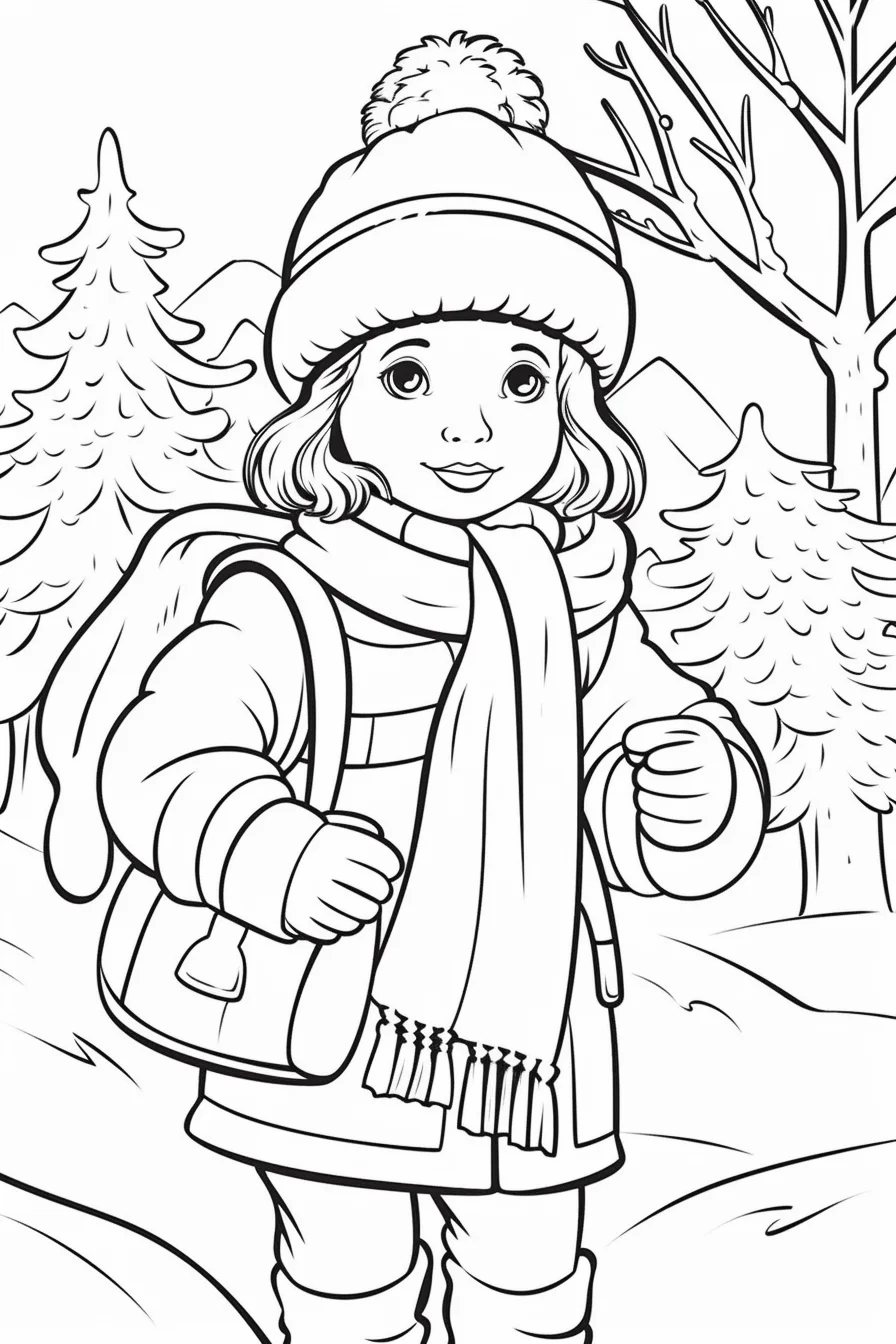printable winter coloring pages for kids