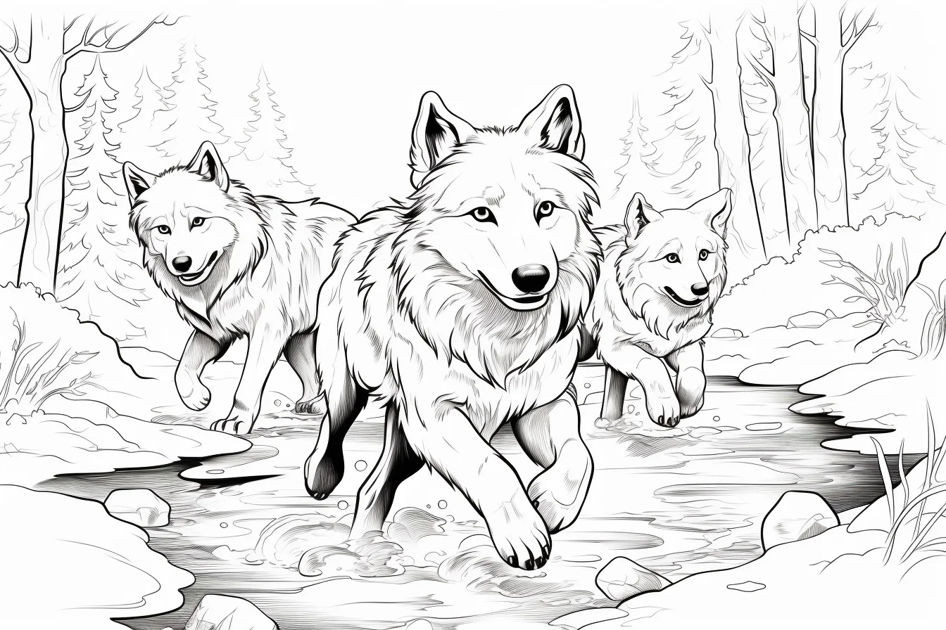 printable wolf coloring pages for adults