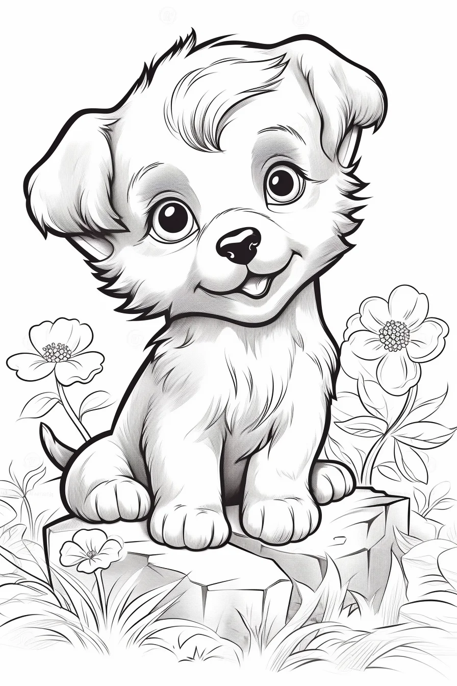 puppy coloring pages printable