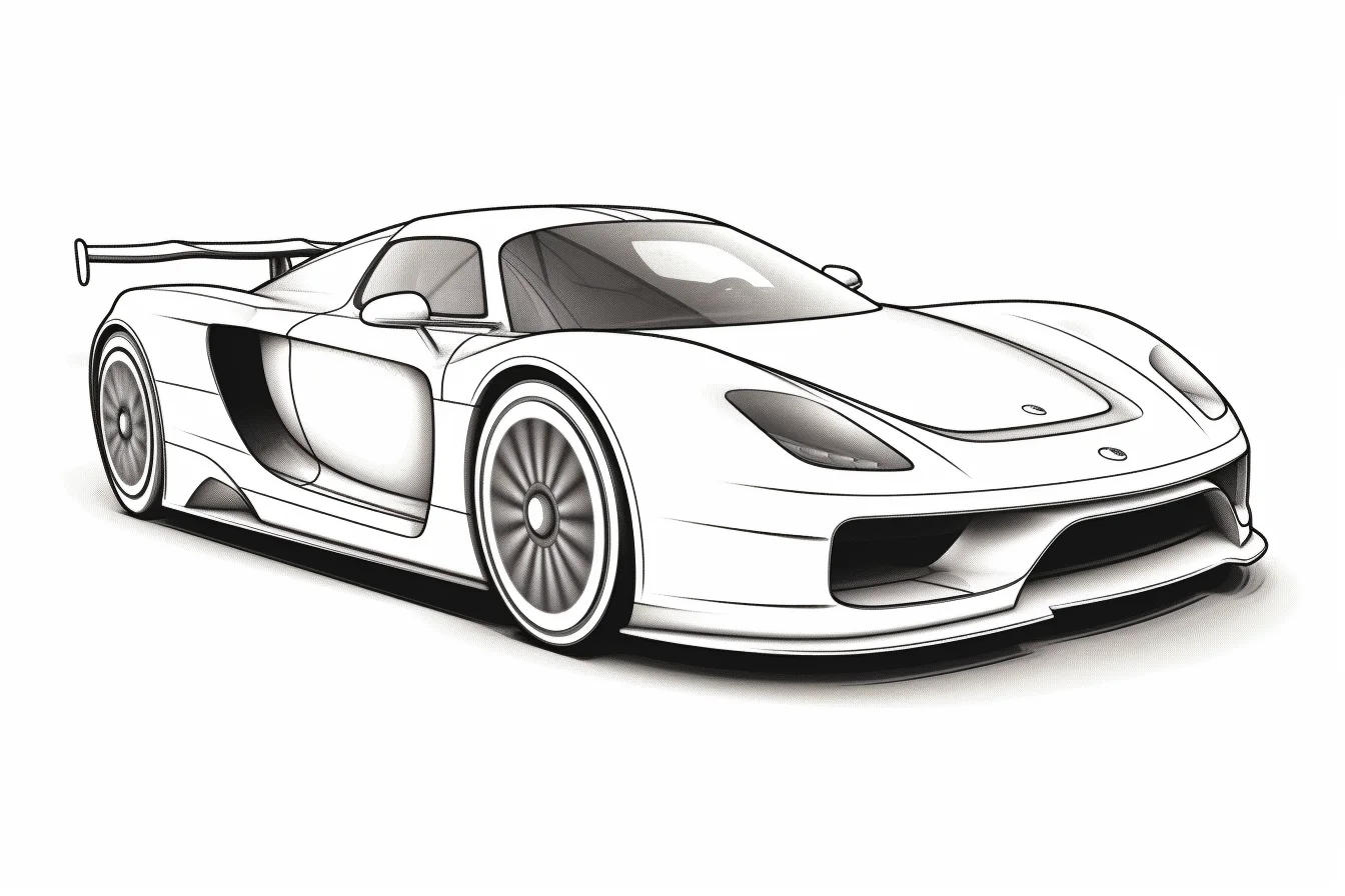 race car coloring page free