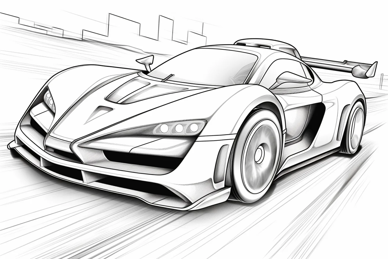 race car coloring picture