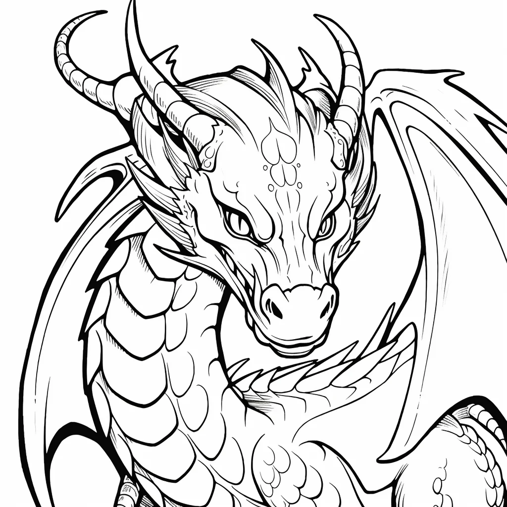 realistic dragon coloring pages