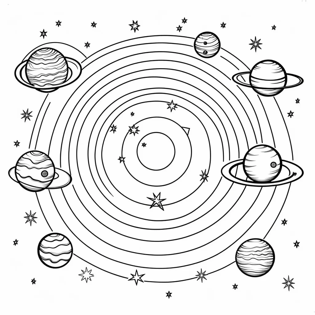 realistic galaxy space coloring pages