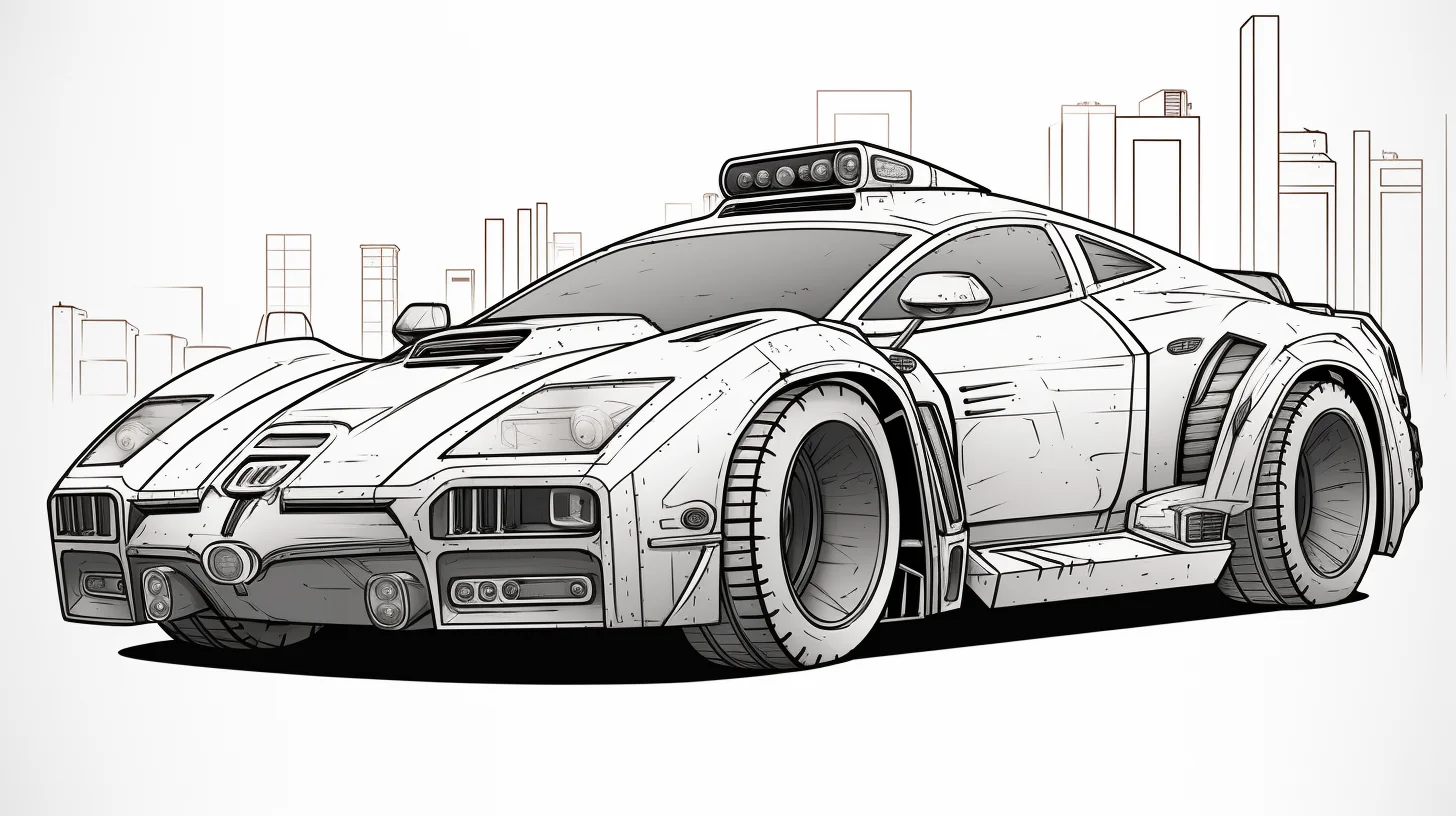 realistic police car coloring pages