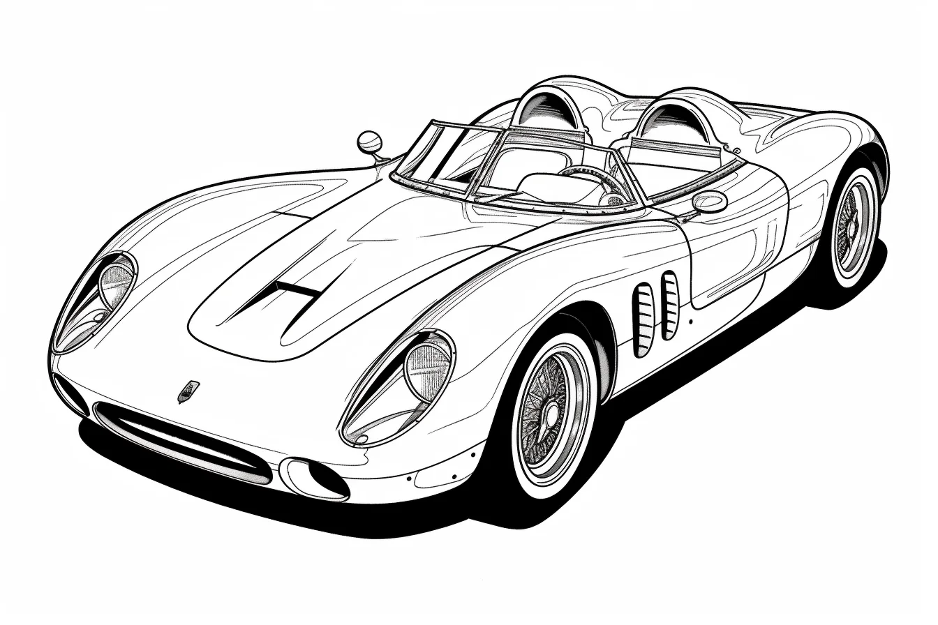 realistic sports car coloring pages
