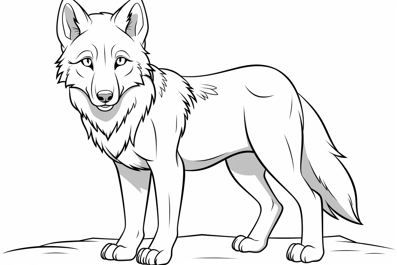 realistic wolf coloring pages for kids