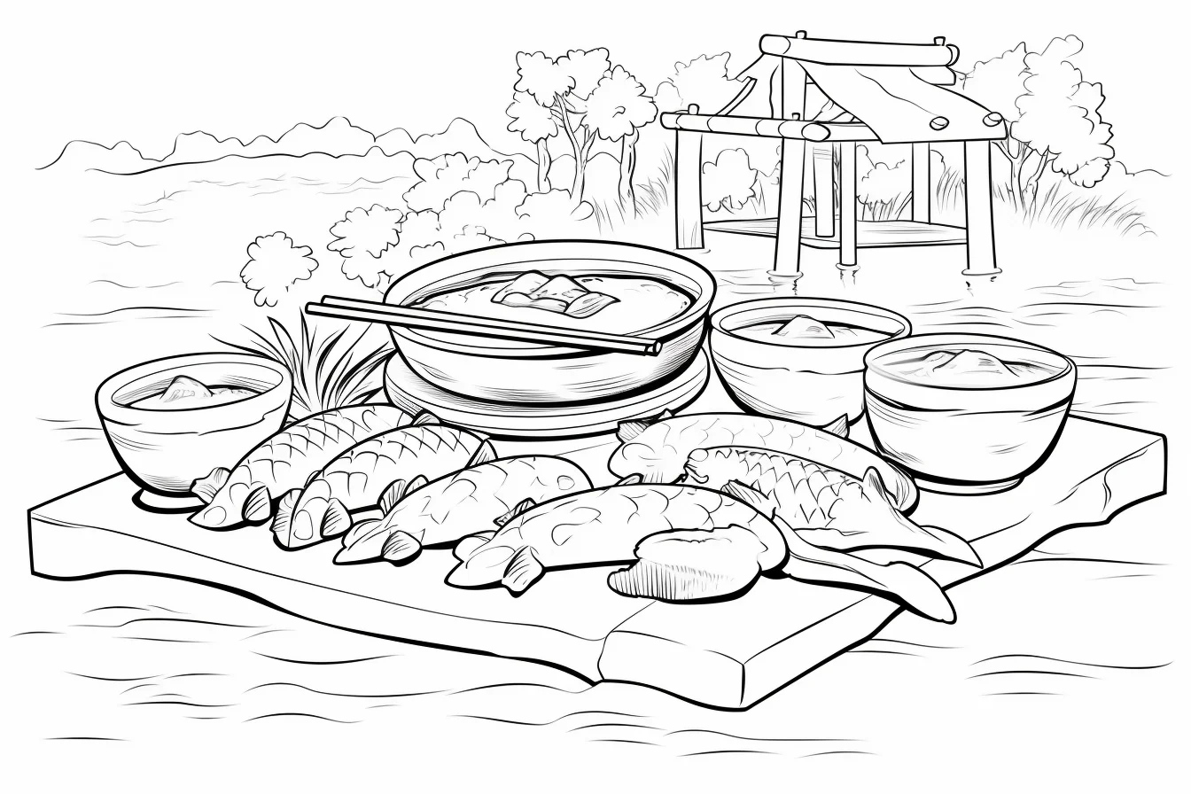 relaxation food coloring pages for adults