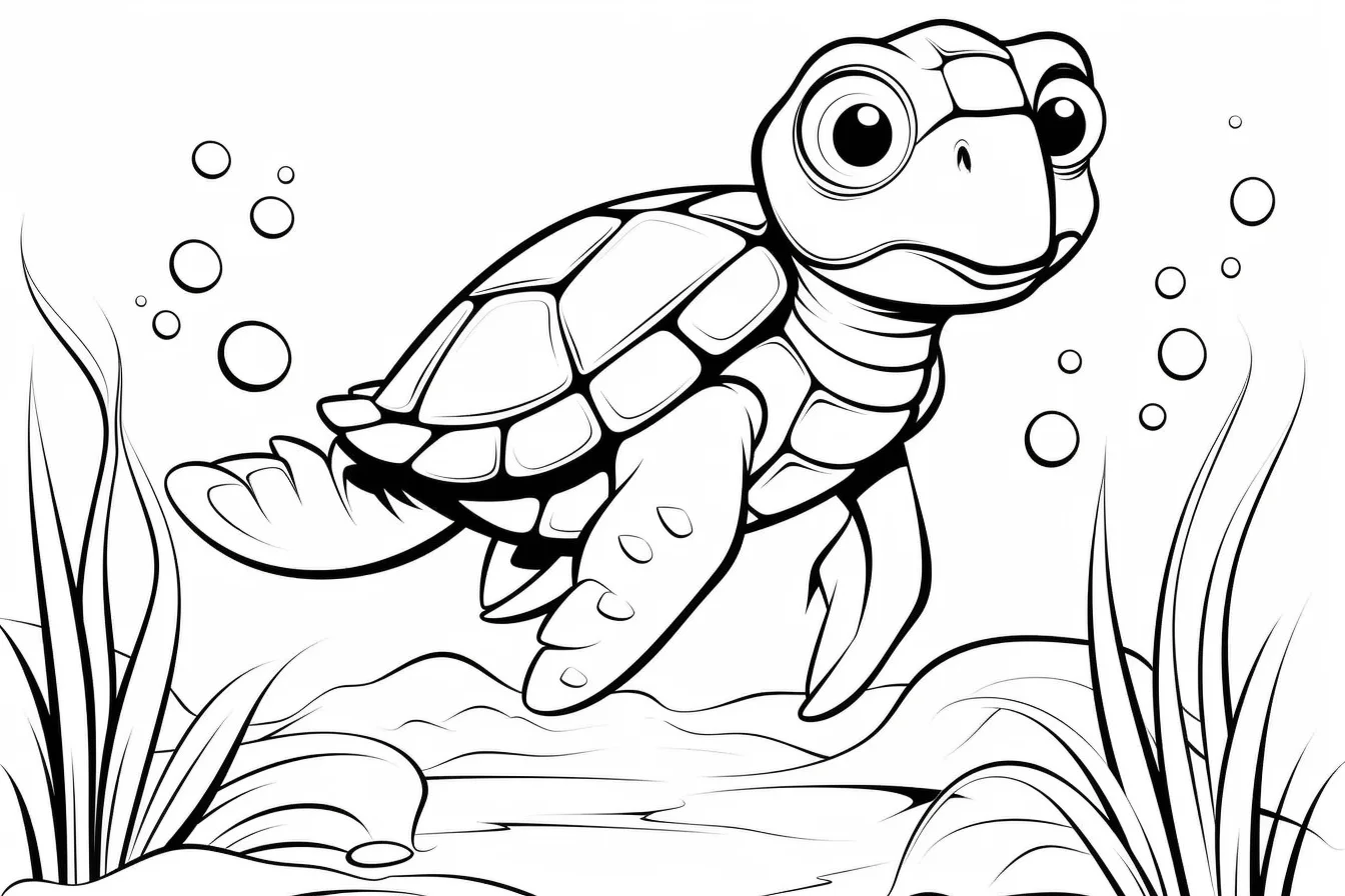 sea turtle coloring pages for kids