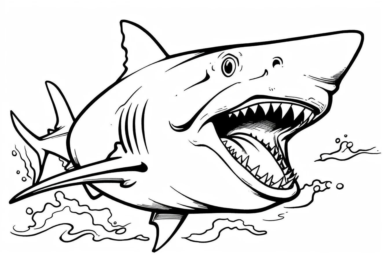 shark coloring pages free printable