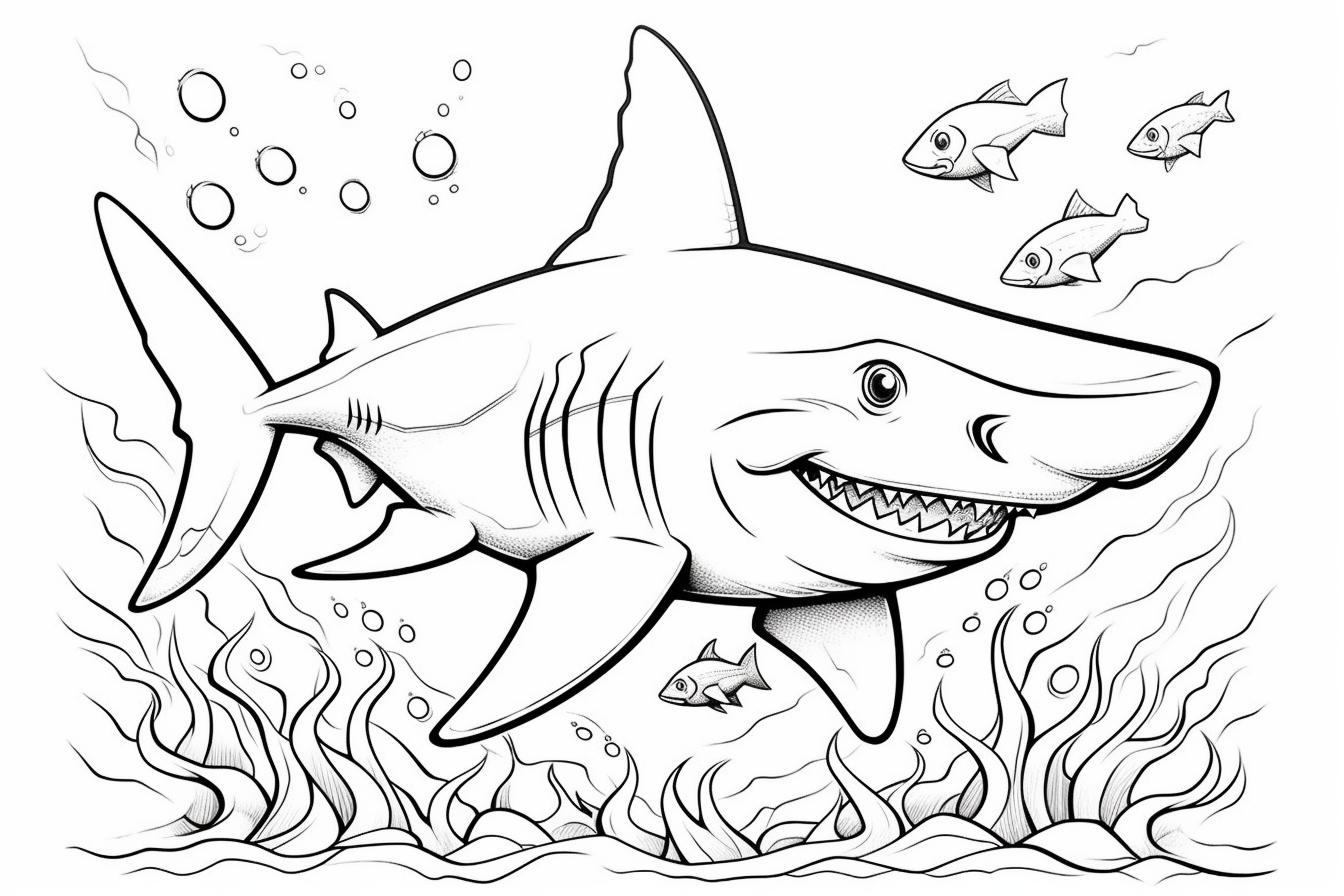shark coloring pages free