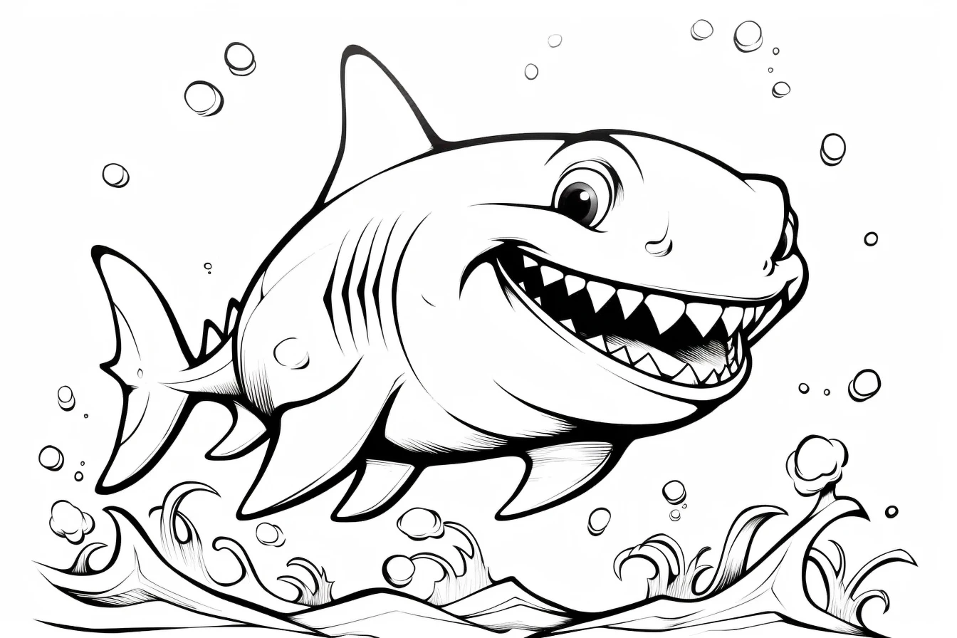 shark coloring pages printable free