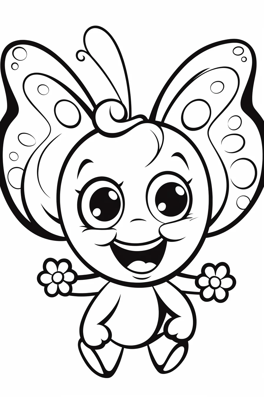 simple cute butterfly coloring pages