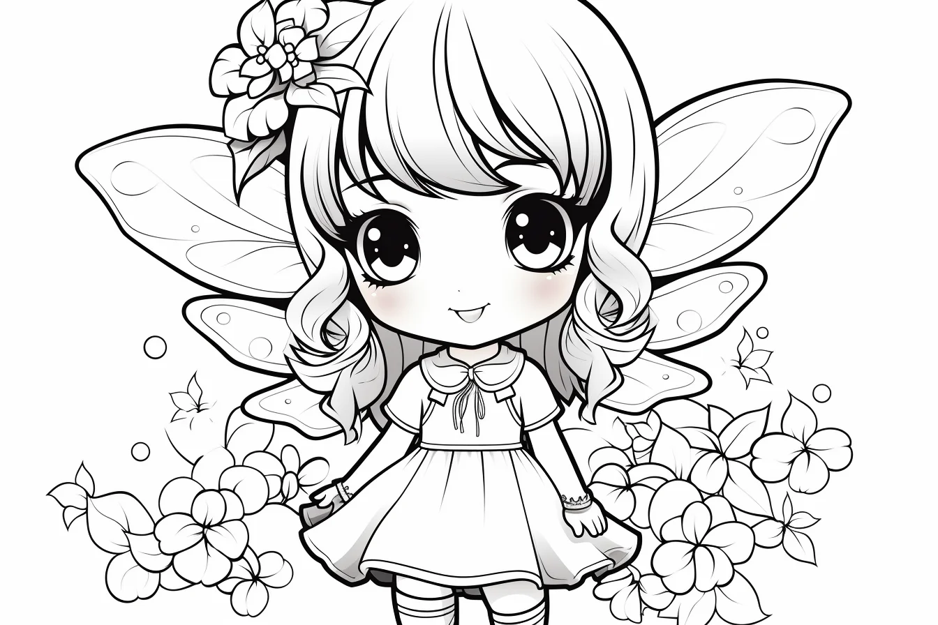 simple fairy coloring pages