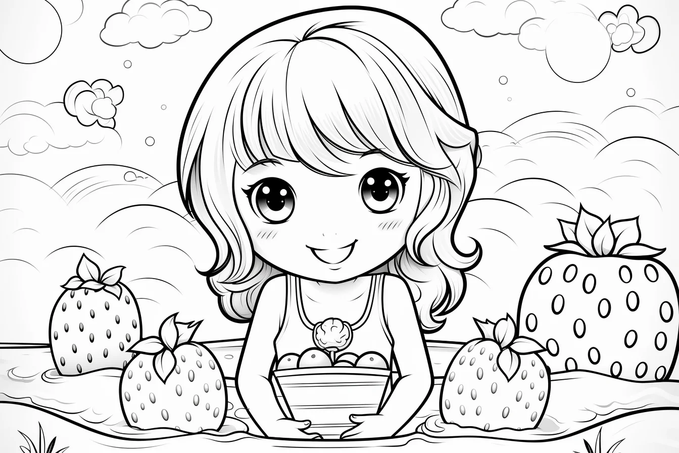 simple summer coloring pages printable