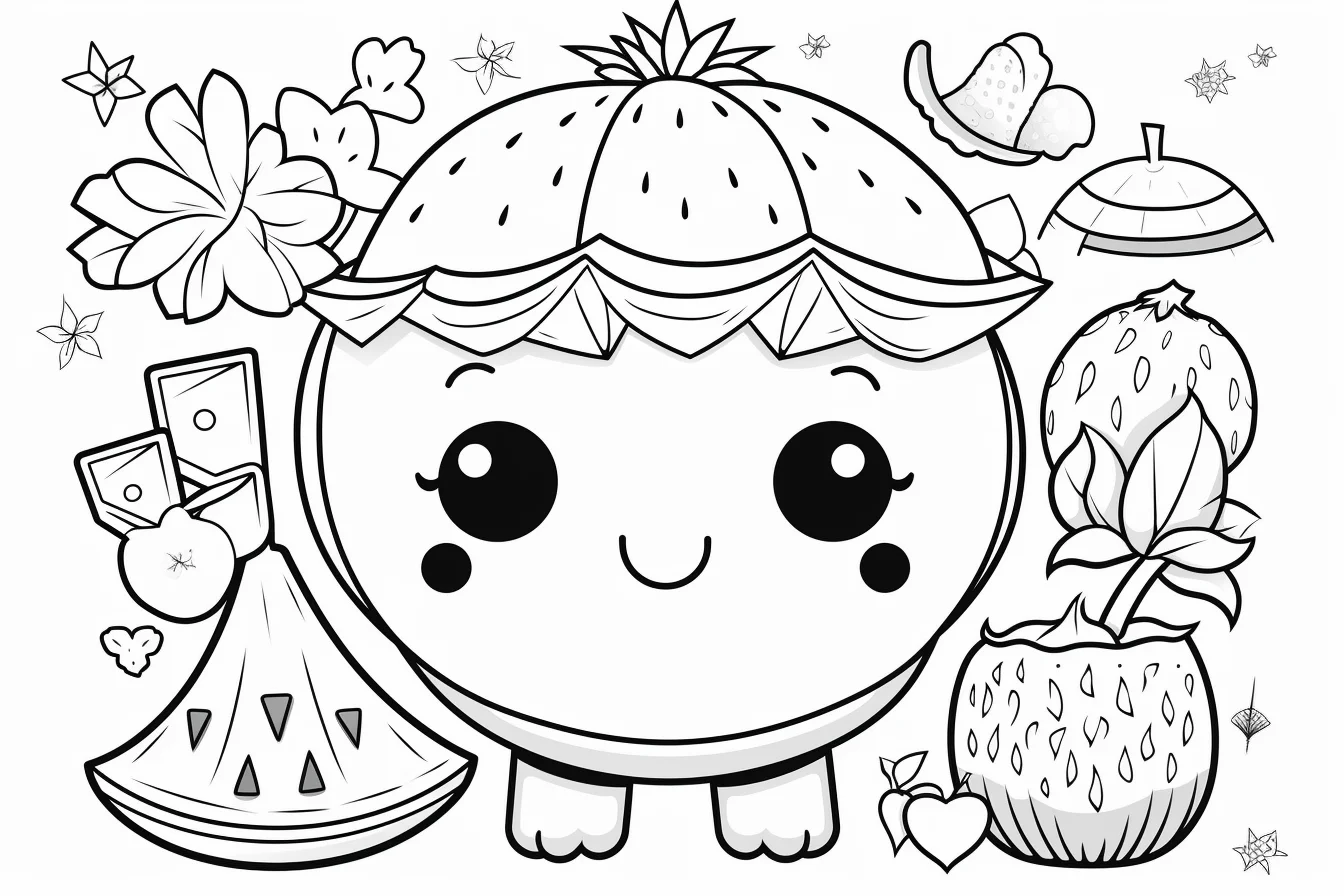 simple summer coloring pages