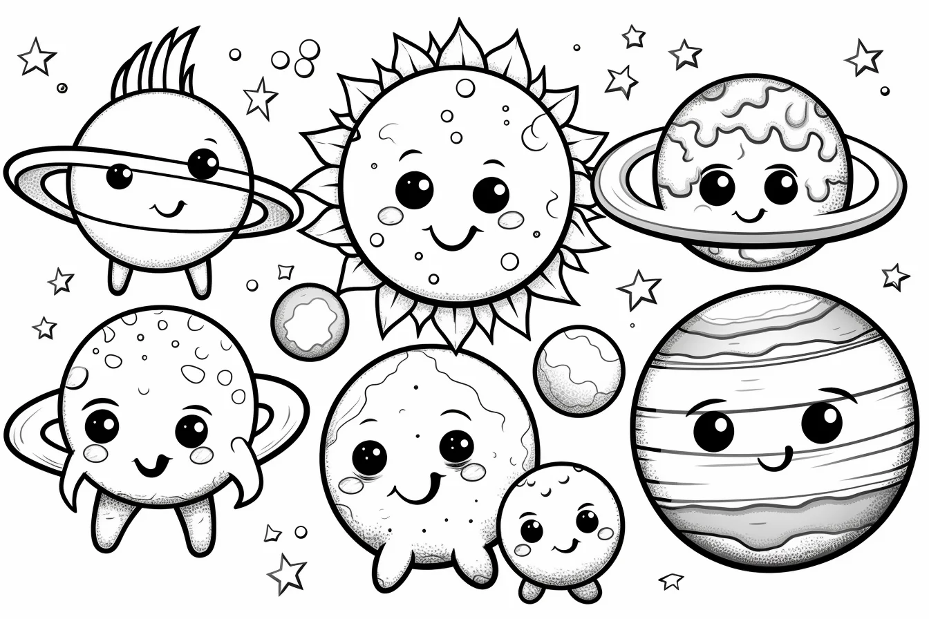 solar system outer space coloring pages