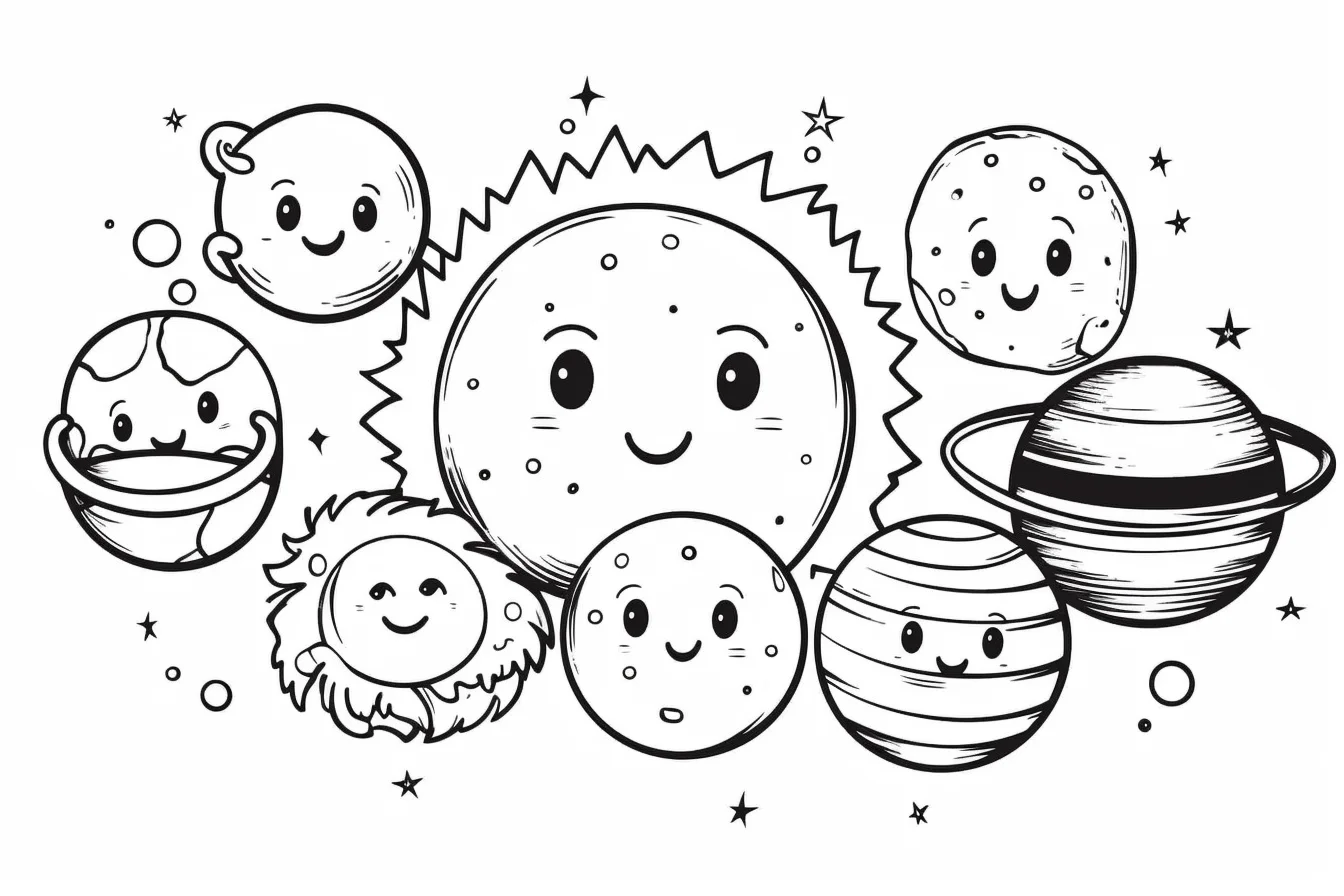 solar system space coloring pages printable