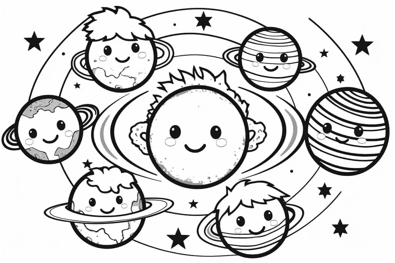 solar system space coloring pages