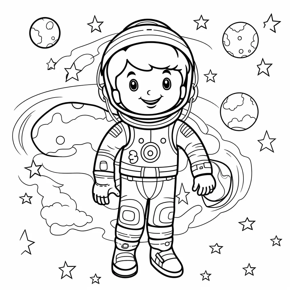 space astronaut coloring pages free