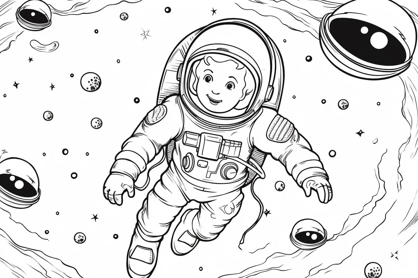 space coloring pages for kids