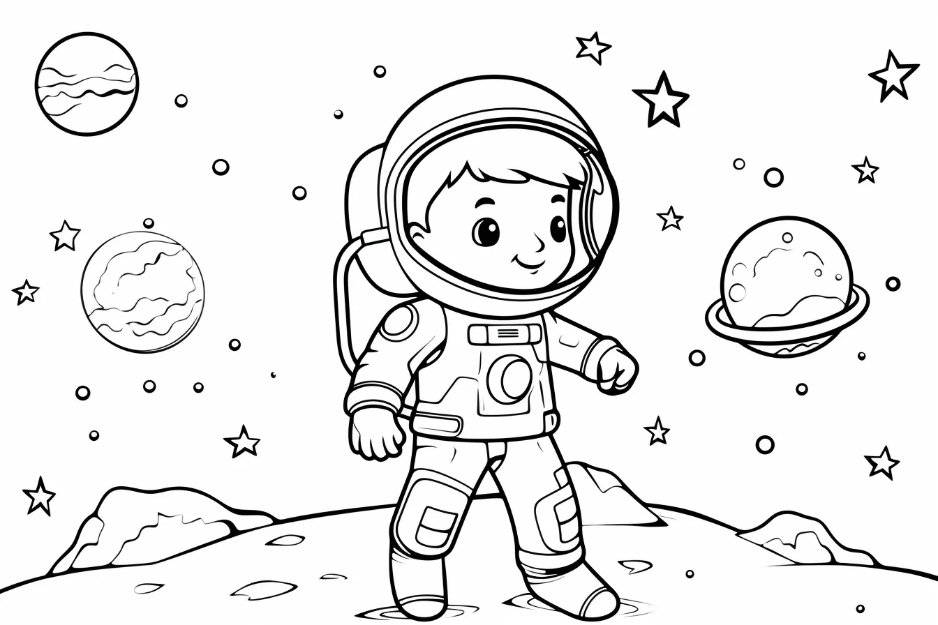 space coloring pages free printable