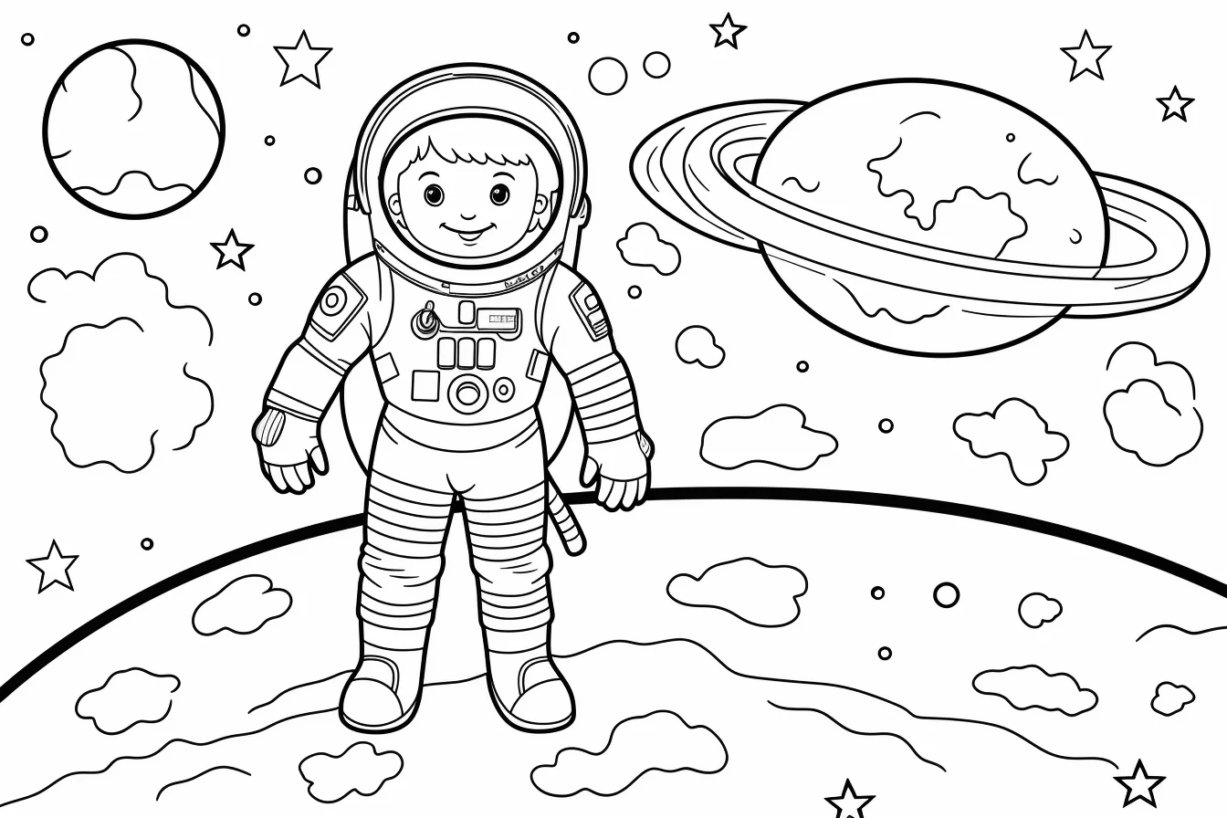 space coloring pages