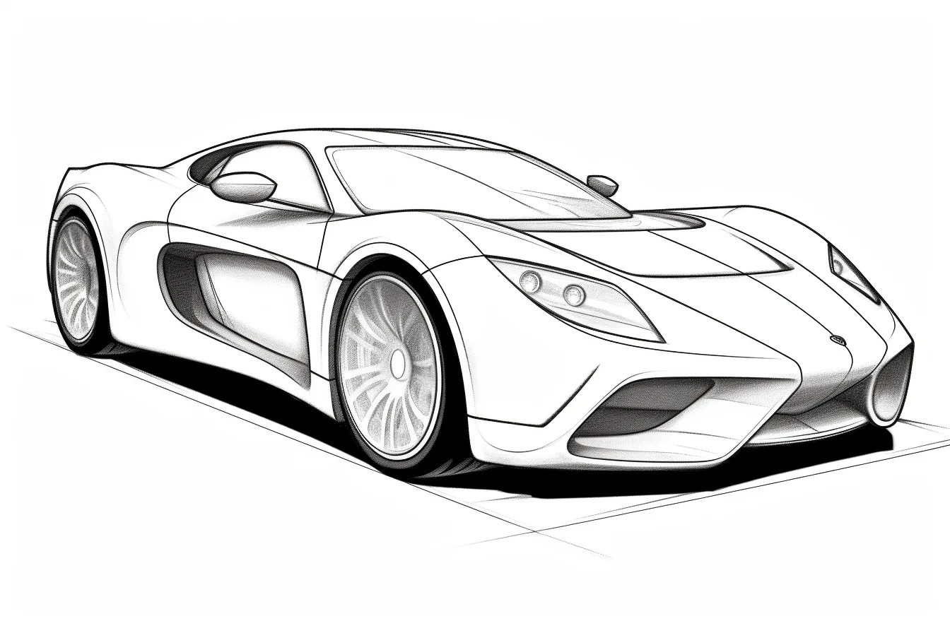 sport car coloring pages to print