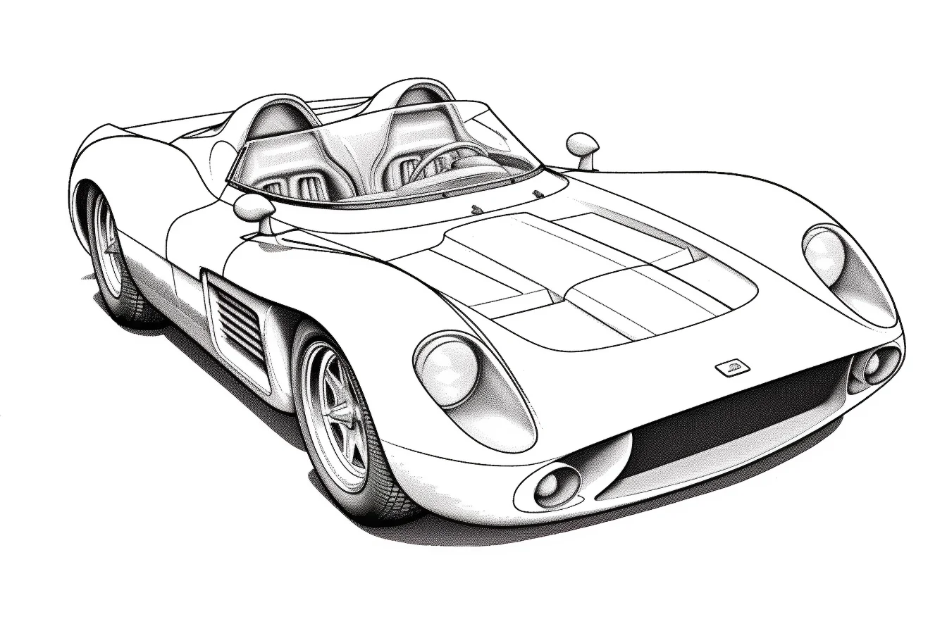 sports car coloring pages for adults printable