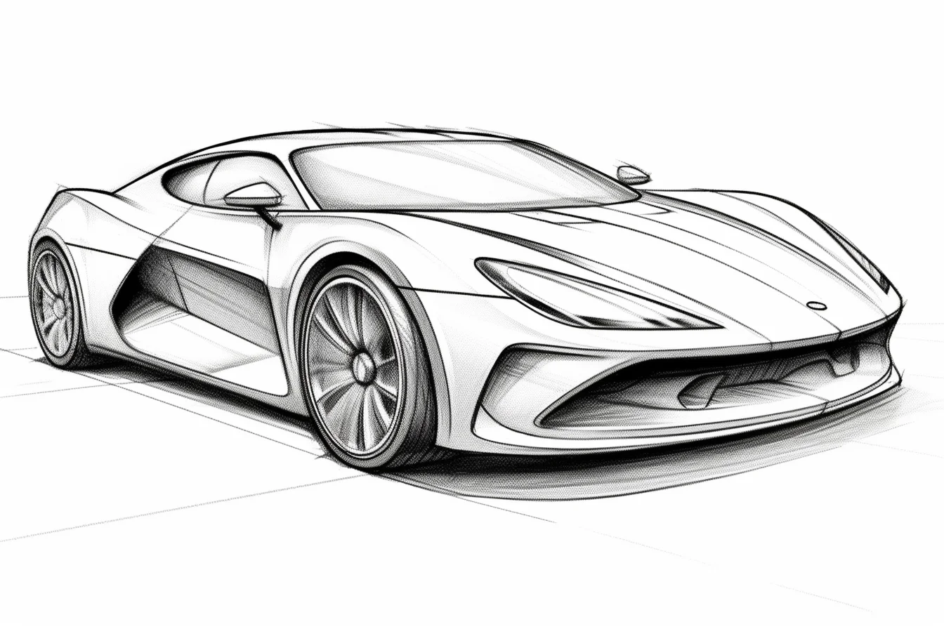 sports car coloring pages for adults
