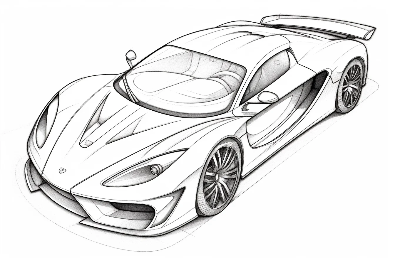 sports car coloring pages for kids