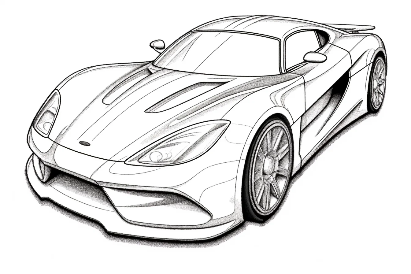 sports car coloring pages free printable