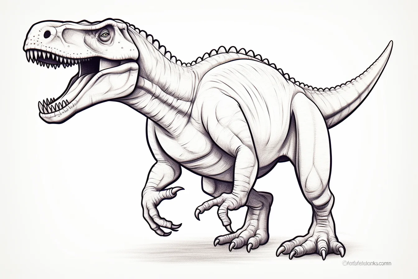t rex coloring page printable