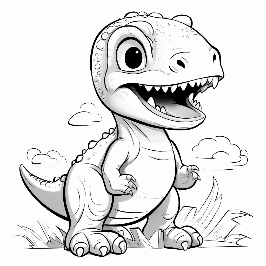 t-rex coloring pages printable
