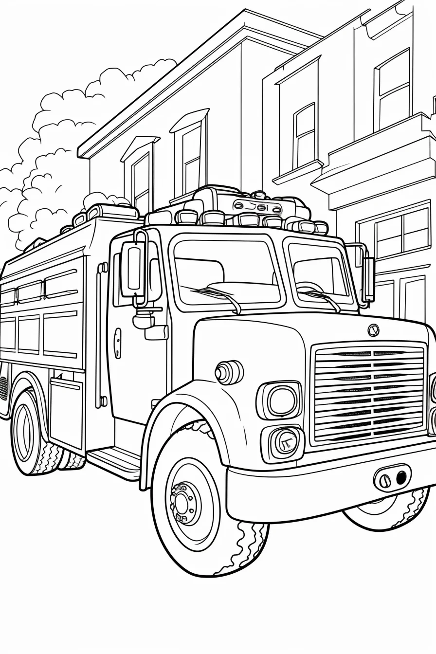 toddler fire truck coloring page