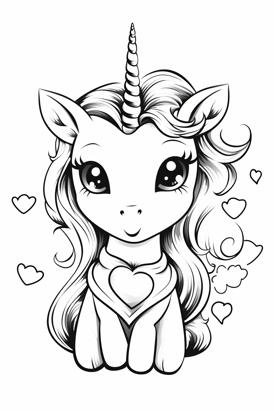 unicorn coloring page free printable